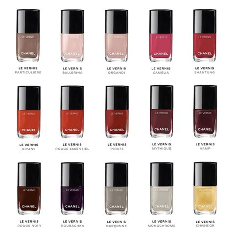 chanel nail polsih|Chanel nail polish color chart.